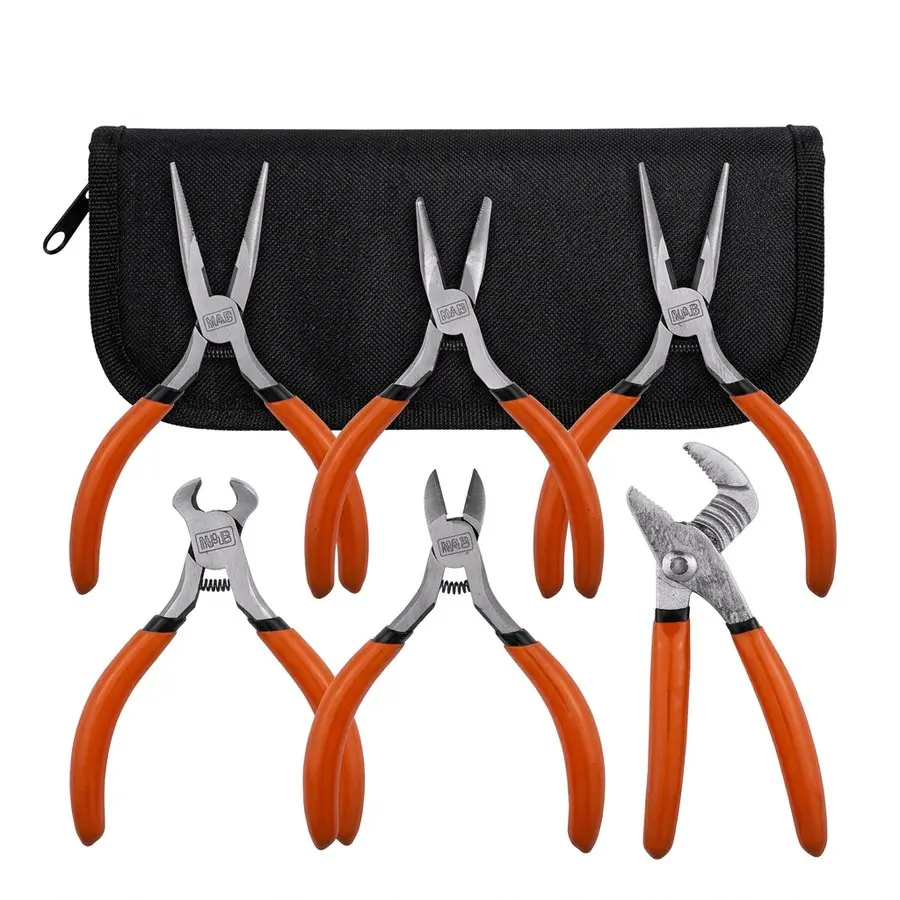 Black+Decker 6 PC Mini Plier Set w/ Storage Case 