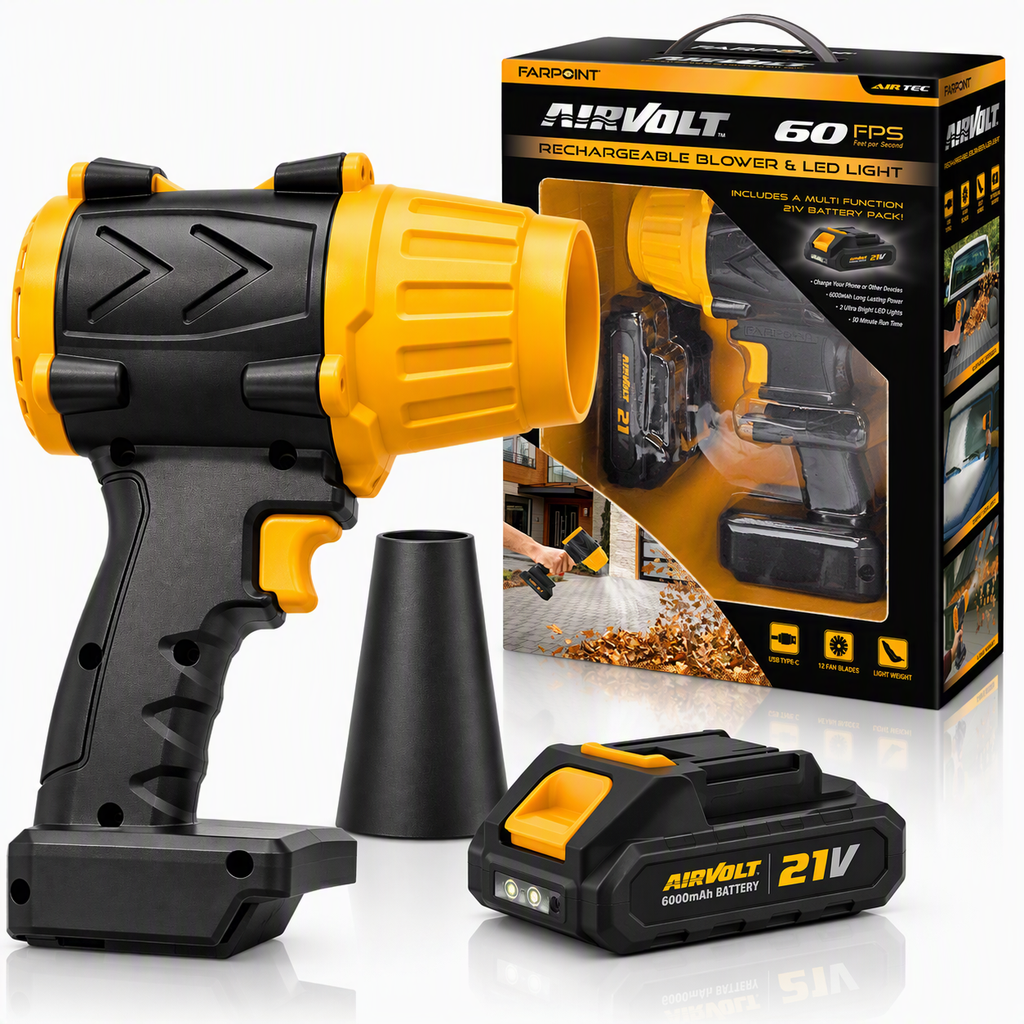 Farpoint Cordless Rechargeable Blower with LED Light 