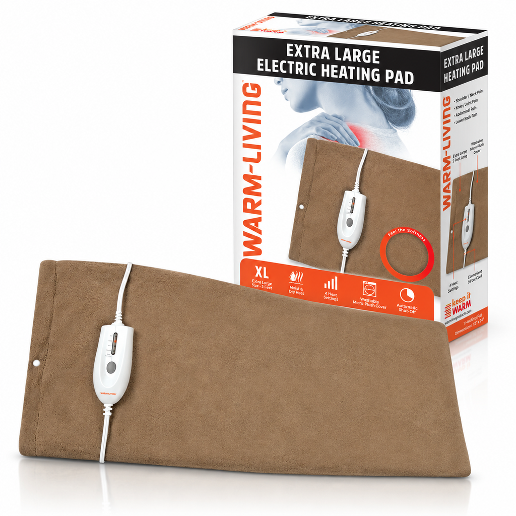 Warm Living Extra-Large Electric Heating Pad 12” x 24”