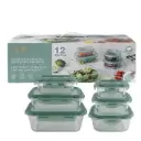 CWC 12-Piece Glass Food Storage Container Set with Lids  