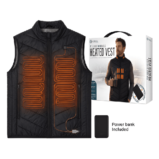 BWell Heated Vest with Powerbank - Black