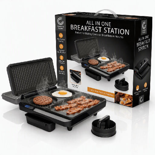 [CC-BF3N1-HDL] Complete Cuisine® All-In-One Breakfast Station